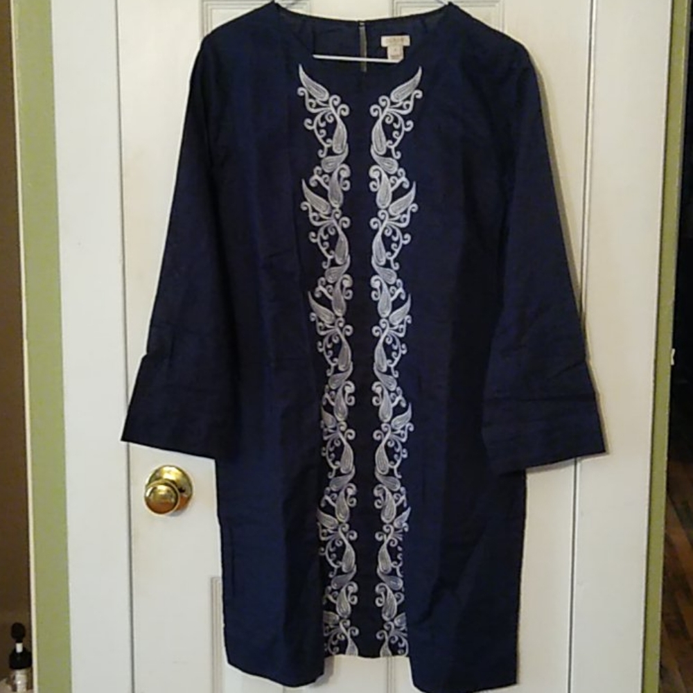 J Crew linen cotton dress